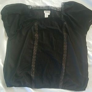 M.S.S.P.  Pleated Lace Top